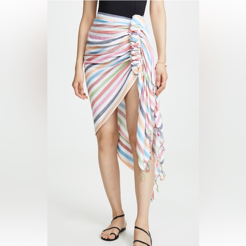 Just Be Queen Tulum Coverup Skirt in Rainbow